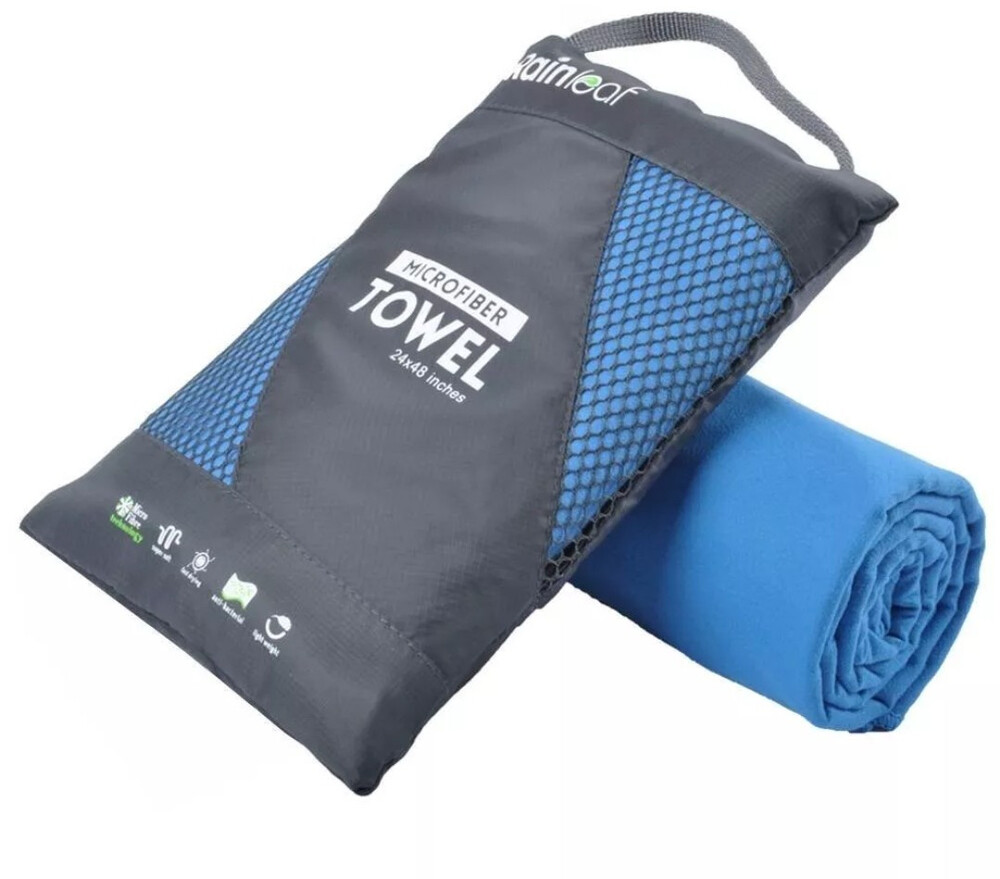 Rainleaf Microfiber Towel Perfect Travel & Sports &Beach Towel.Fast Drying 24x48